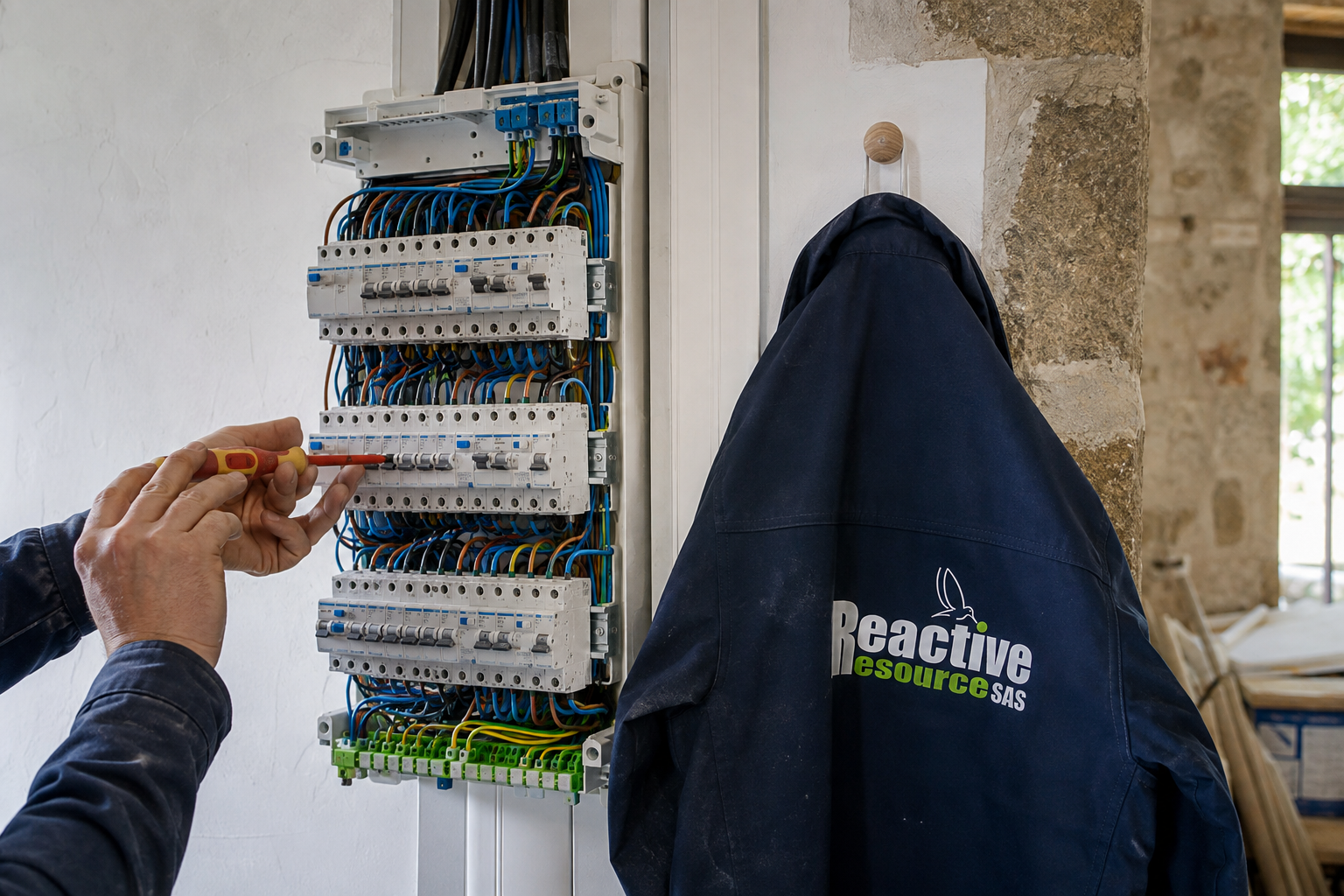 French electrical board with Reactive Resource jacket