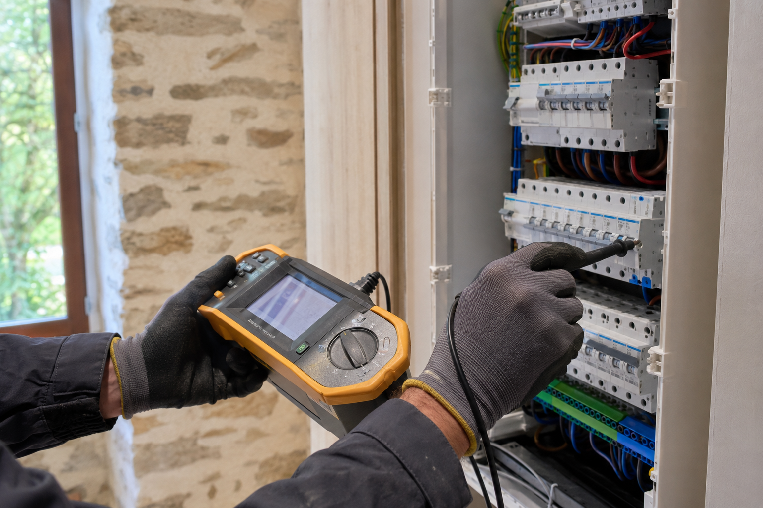 Testing a French electrical installation
